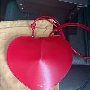 ALAIA Le Coeur Red Heart Mini Crossbody Bag